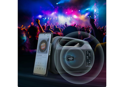 Linterna radio parlante bluetooth con panel solar (4 en 1)