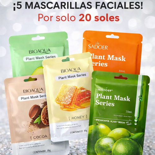 5 mascarillas faciales